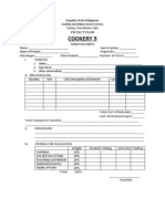 Cookery 9: Project Plan