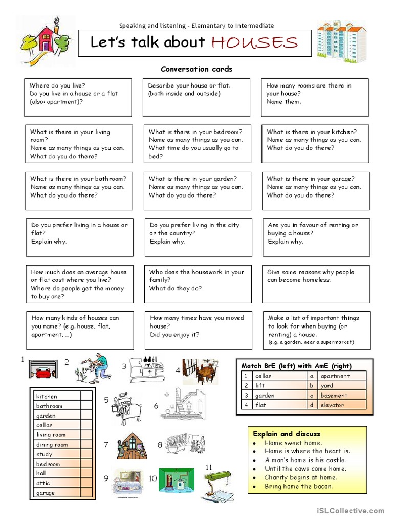 Talking About Types of Houses | PDF | Room | Bedroom
