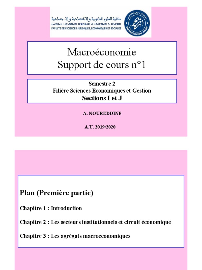 Cours de macroéconomie - Semestre 2 | PDF | Coût de la vie | Produit ...