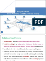 Chapter Three: Social Networks and The Network Society