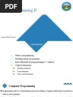 C++ Programming II: Compiled by Mr. Abunu T