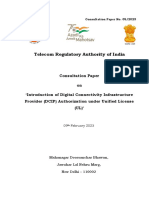 Digital Connectivity Infrastructure Provider Consultation Paper