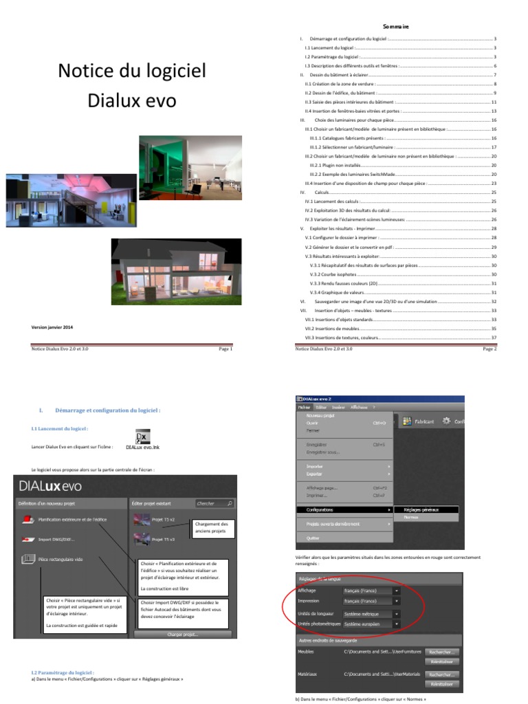 Guide d'utilisation de Dialux Evo 2.0/3.0 | PDF | Fenêtre | Fichier ...