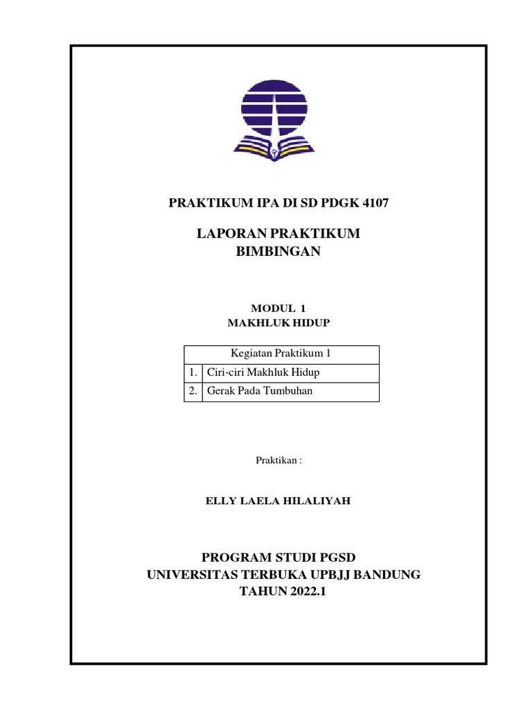 Laporan Praktikum IPA UT Elly | PDF