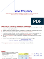Relative Frequency and Measures of Centre
