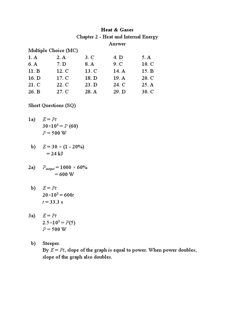 Physics Exercise 2 Pdf Heat Heat Transfer