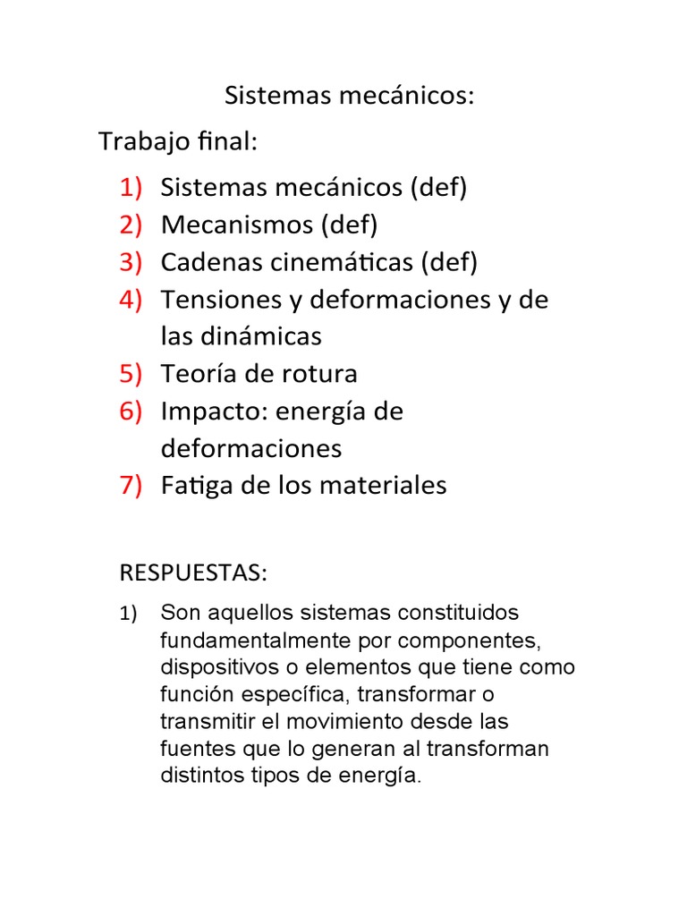 Sistemas Mecánicos Pdf Deformación Ingeniería Fatiga Material