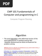 CMP 101 Set 12 Algorithm and Flowcharts