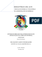 Universidad Pública Del Alto: Facultad de Ciencias Económicas Y Financieras Carrera de Administración de Empresas