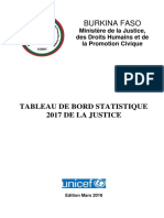 Burkina Faso: Tableau de Bord Statistique 2017 de La Justice