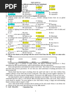 Test Unit 1 - Grade 11