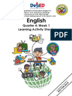 English: Quarter 4: Week 1 Learning Activity Sheets