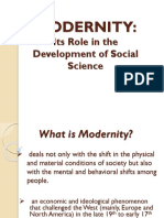 Modernity:: Its Role in The Development of Social Science