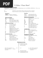 Vi Editor Cheat Sheet