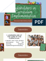 StakesHolder in Curriculum Implementation