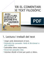 Com Fer El Comentari de Text Filosòfic