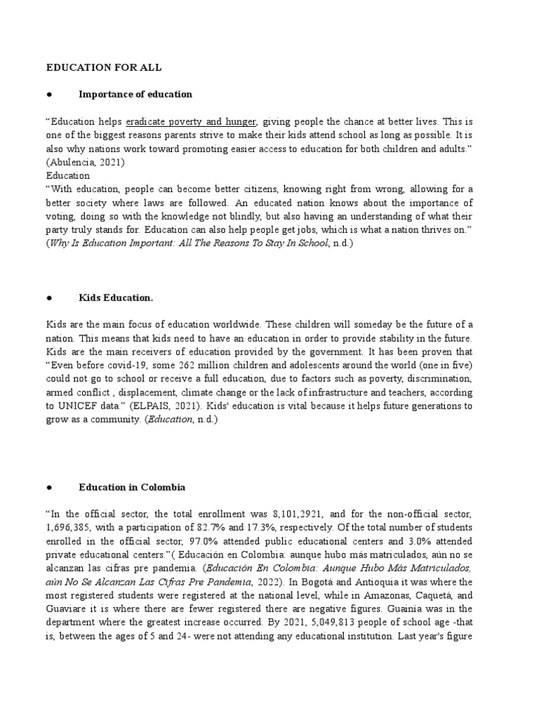 Education for all pdf