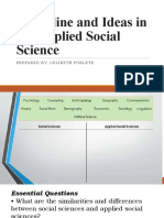 Discipline and Ideas in The Applied Social Science: Prepared By: Lelibeth Poblete