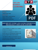 Informe Con Los Procedimientos Y Programas de Auditoria: Curso: Docente: Integrante