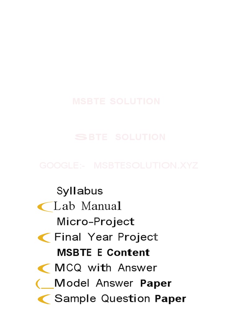 Lab Manual Syllabus Micro Project Final Year Projec MCQ With Answer