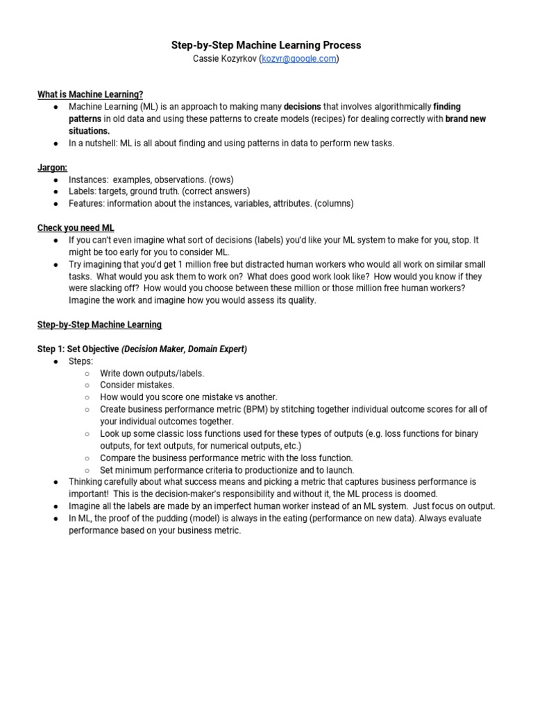 Step-by-Step Machine Learning | PDF | Machine Learning | Computing