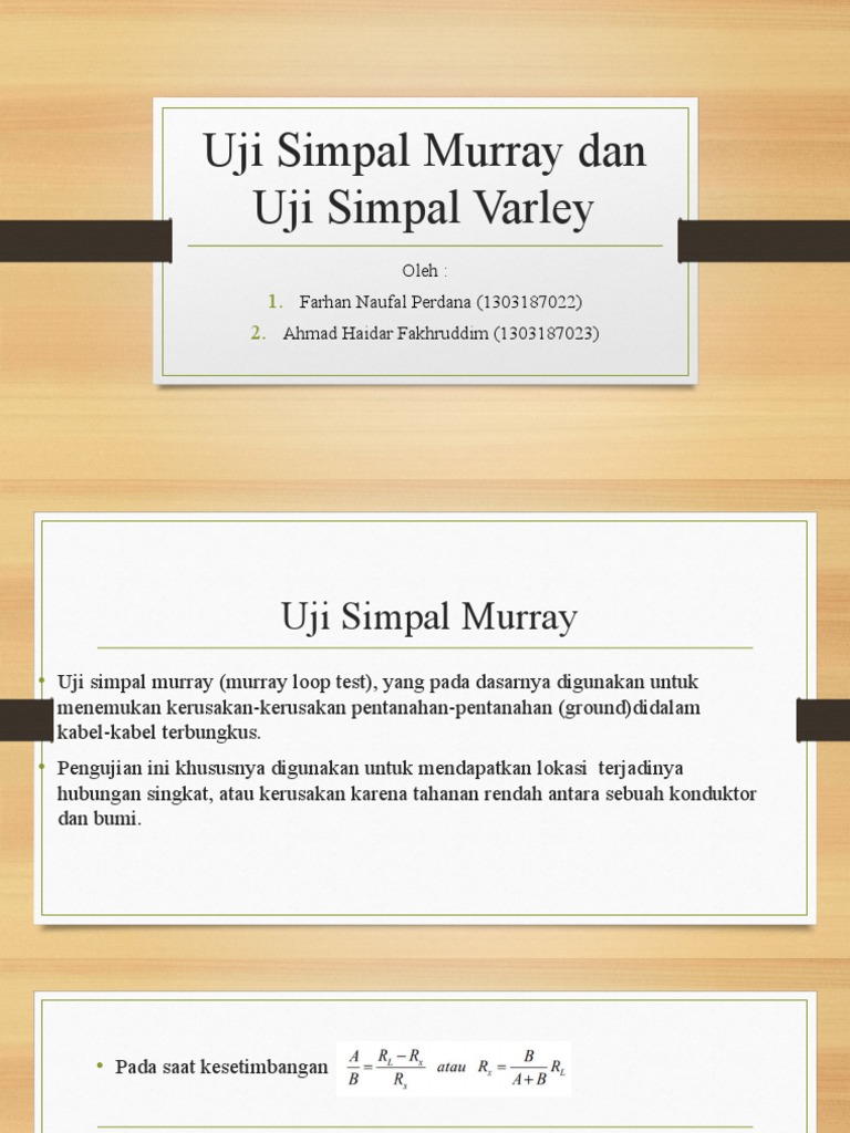 Uji Simpal Murray dan Varley | PDF
