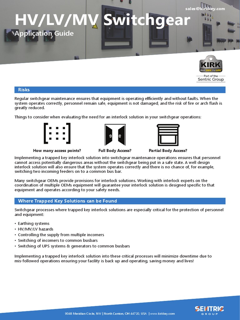 Trapped Key Interlock for Switchgear Safety | PDF | Safety