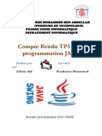 Compte Rendu TP3 de La Programmation JAVA