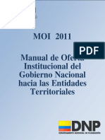 MOI 2011 Manual de Oferta Institucional Del Gobierno Nacional Hacia Las Entidades Territoriales