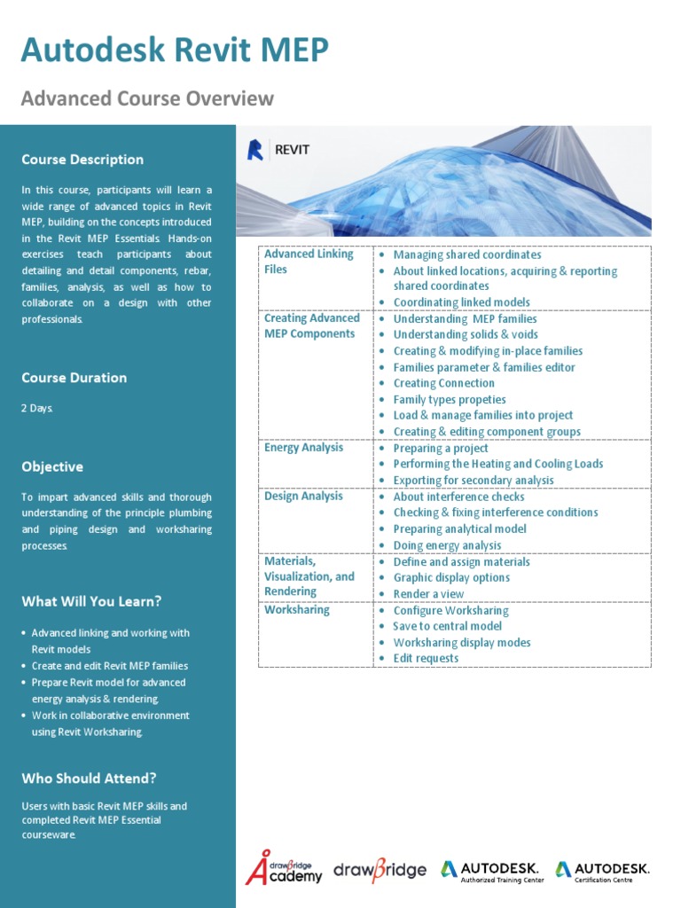 Advanced Revit MEP Course Guide | PDF | Autodesk Revit | Computer Science