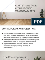 Filipino Artists and Their Contribution To Contemoporary Arts