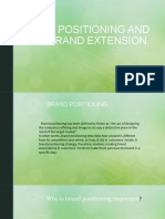 Brand Positioning and Brand Extension