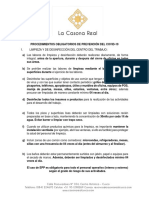 Hotel La Casona Real Plan Operativo Protocolo de Bioseguridad Covid 19