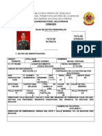 Guardianacional Bolivariana Comando Hoja de Datos Personales Foto de Interior de Cua Rtel