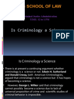 Criminology as an Applied Science for Law Enforcement and Crime Prevention
