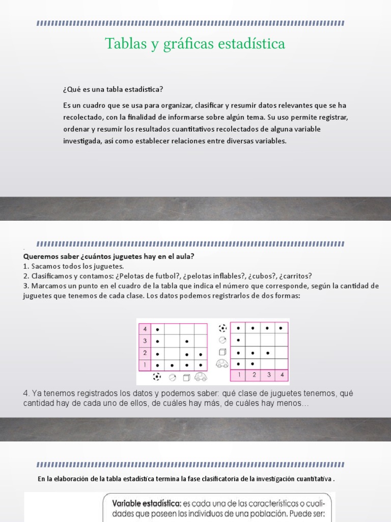 Tablas y Graficas Estadistica Leccion III PDF Estadísticas Investigación cuantitativa