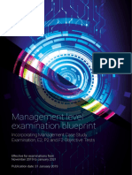 Management Level Examination Blueprint: Incorporating Management Case Study Examination, E2, P2 and F2 Objective Tests