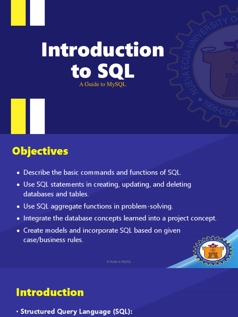 To SQL: A Guide To Mysql | PDF | Sql | Databases