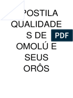 APOSTILA QUALIDADES DE OMOLÚ E SEUS ORÔS