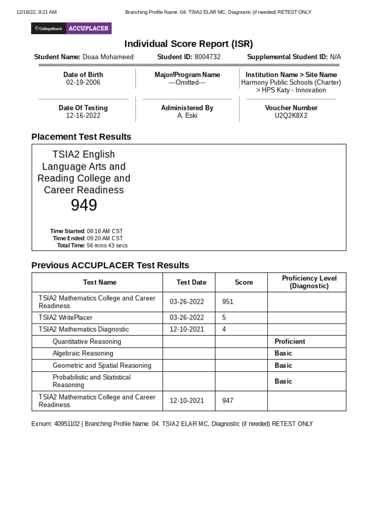 TSIA2 English Language Arts and Reading College and Career Readiness Download Free PDF Tests
