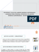 Seguridad Y Salud en Labores Mineras Subterraneas - Avanzado para Personal Operativo en Labores Mineras Subterraneas - Decreto 1886