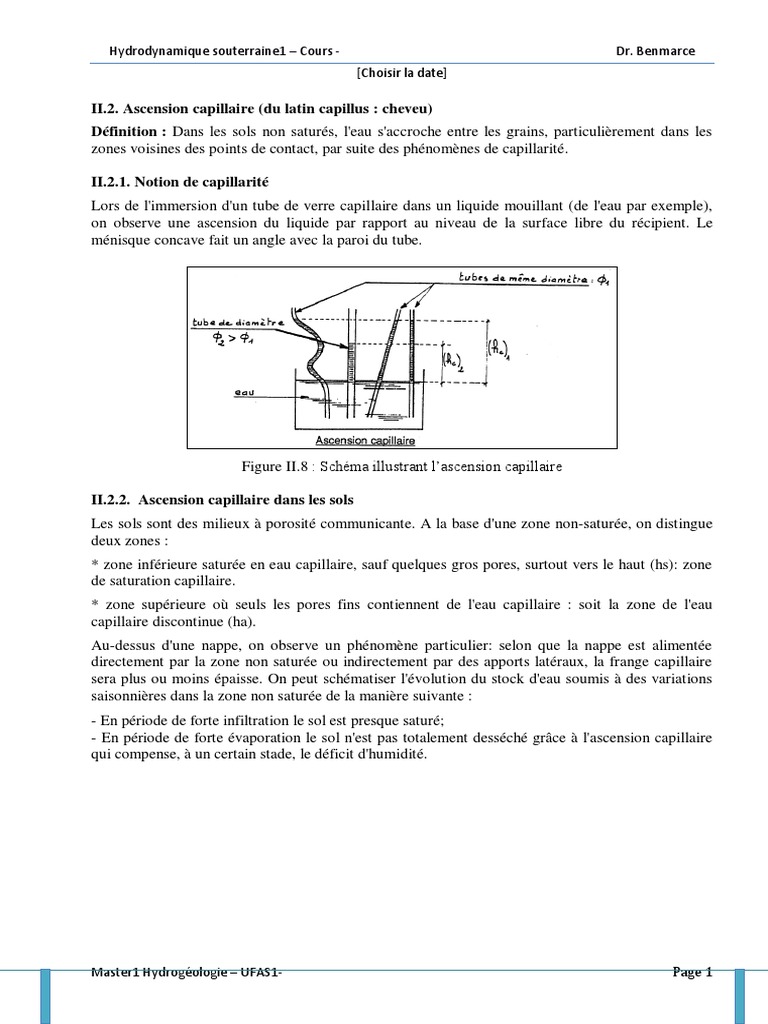 Hydrodynamique Souterrain, PDF, Tension superficielle