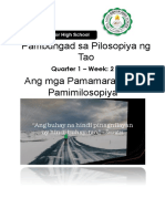 Pambungad Sa Pilosopiya NG Tao Ang Mga Pamamaraan NG Pamimilosopiya