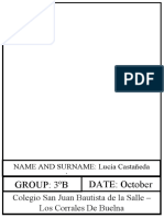 Group: 3ºb DATE: October: Colegio San Juan Bautista de La Salle - Los Corrales de Buelna