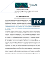 Plataforma para El Diálogo: Identidades Subalternizadas. Emergencias, Estrategias y Luchas para La Visibilización Cultural en América Latina