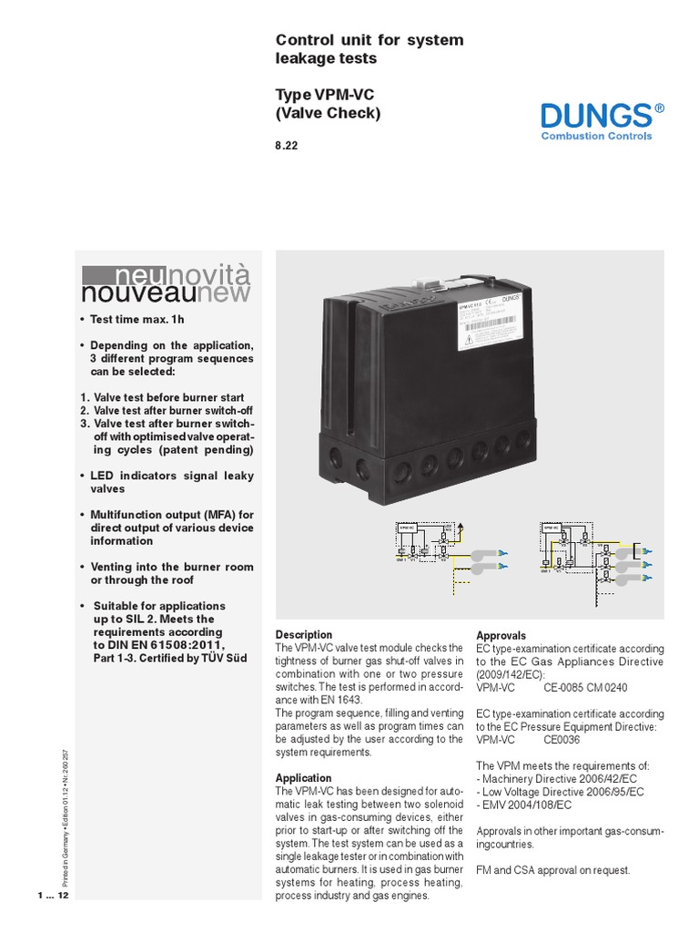 Control and Testing of Gas Burner ShutOff Valves for Leak Detection