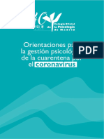 Orientaciones Psicologica Cuarentena Cop Madrid
