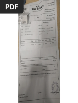 Hotel Receipt