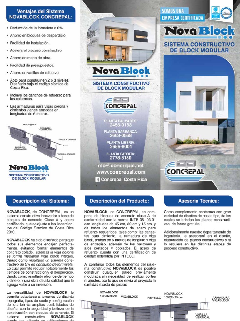 Ficha Técnica NovaBlock-Concrepal PDF | PDF
