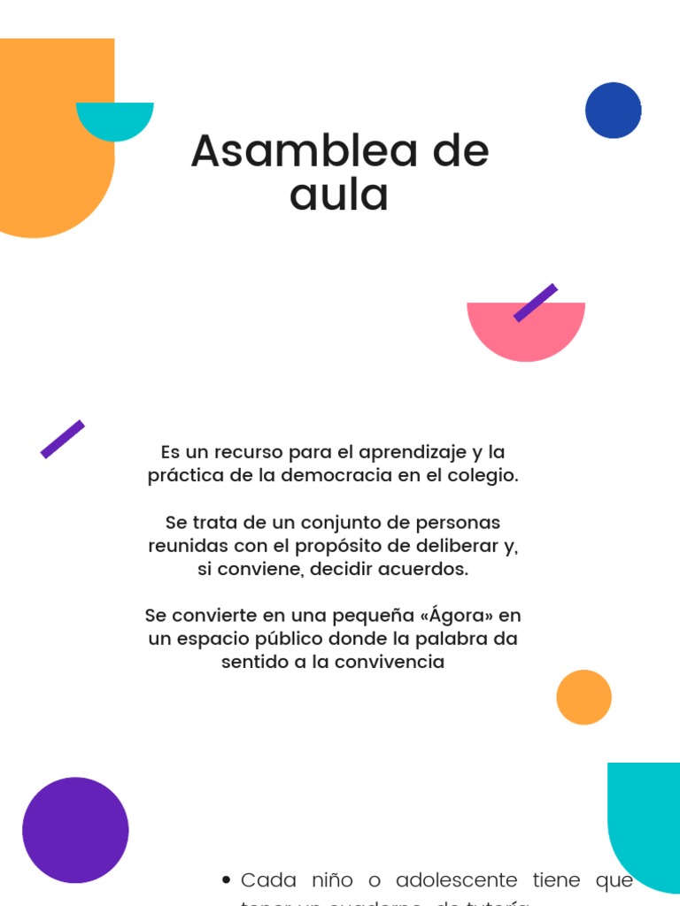 Asamblea de Aula Sesion 3 | PDF | Salón de clases
